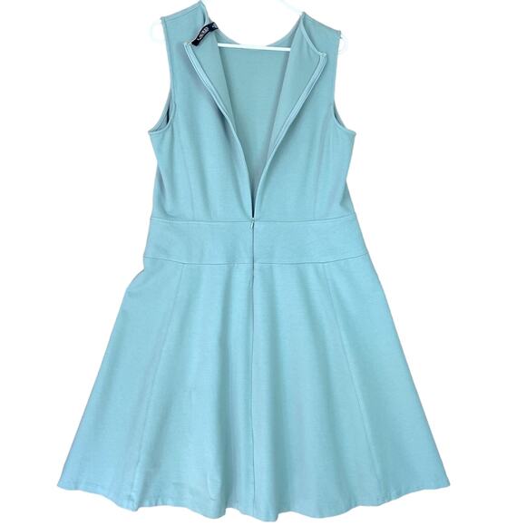 LAUREN RALPH LAUREN Dress 16 Faux-leather Double Buckle Sleeveless Fit and Flare - Picture 6 of 15